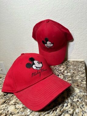 Disney Red Mickey Mouse Embroidered Cap